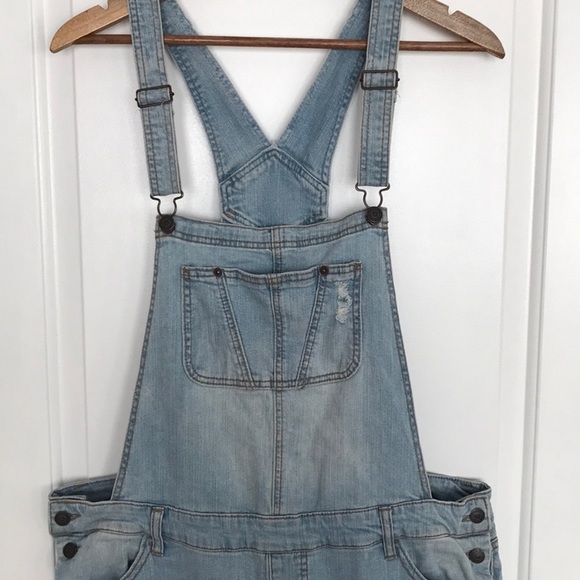 TARGET | MOSSIMO Bib Overalls Slim Fit Light Wash Denim XXL - Picture 4 of 7